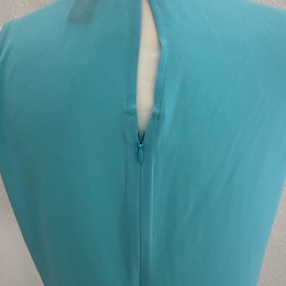 Ann Taylor Aqua Sleeveless Blouse - Picture 4 of 6